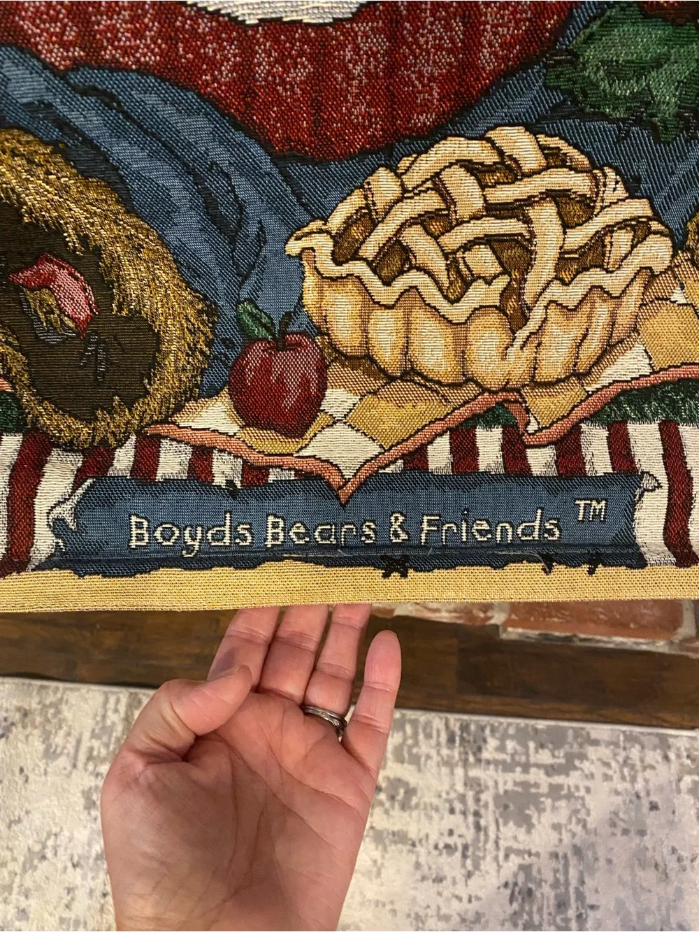 VTG Boyds Bears & Friends Proud To Be A Bearmerican Tapestry Wall Hanging 26x36